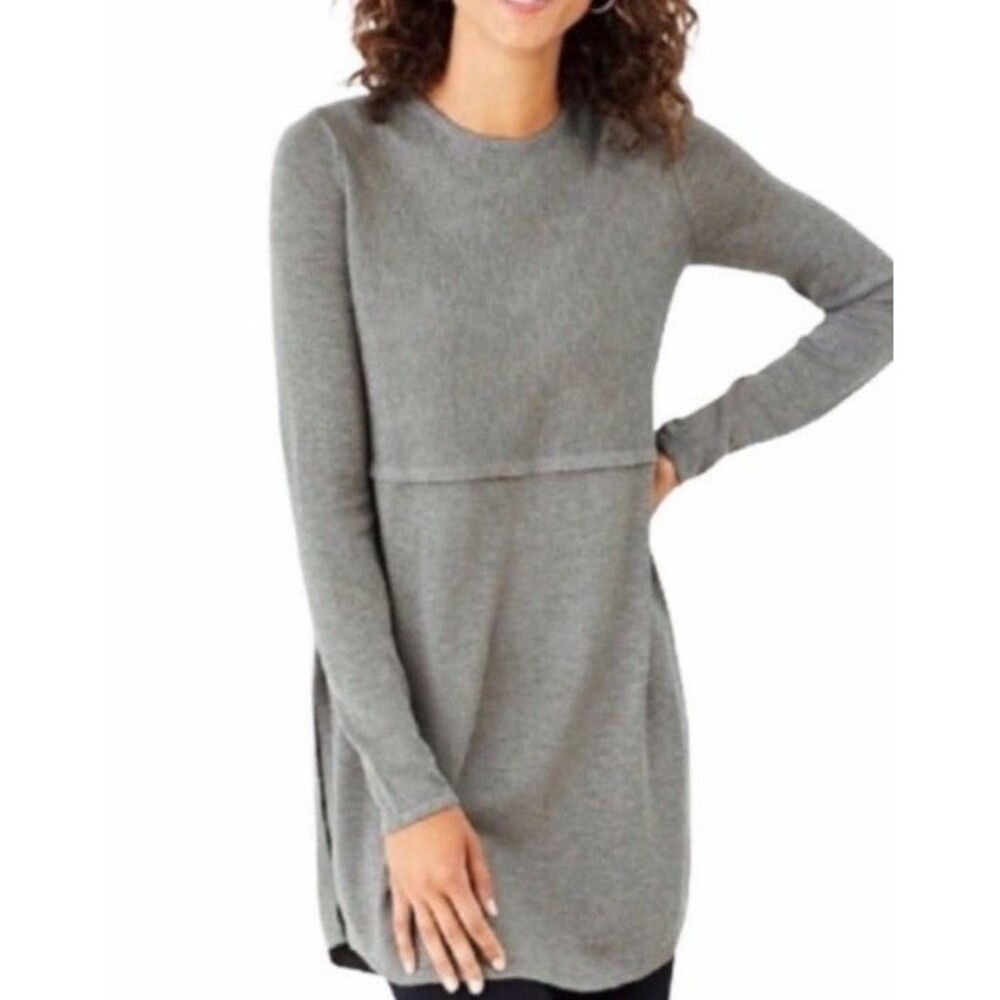 J.jill wool blend side slit tunic sweater